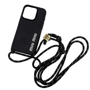 【二手】MIUMIU 5ZH185 iPhone 15 Pro Logo 手機殼，黑色