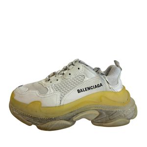 [Pre-owned] BALENCIAGA Triple S CLEAR Sole Sneakers in White