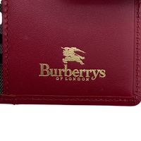 【중고】Burberrys 버버리즈 체크 수첩 커버 브랜드 RED