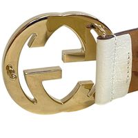 中古】GUCCI グッチ 142930 GGスプリーム インターロッキング ベルト 