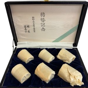 [Used] Unused Nanshu Tinhan Sake Cups, Shot Glasses, Sake Set of 6, Silver