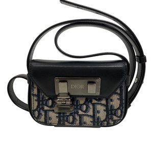 二手 Dior Oblique Diorlock 單肩包/斜挎包，黑色