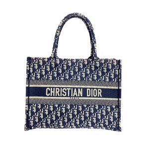 二手Christian Dior 克里斯汀·迪奧 Book Tote 小號手提包，海軍藍