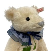 中古】Steiff シュタイフ ブルーローズ テディベア 2011 アジア限定 