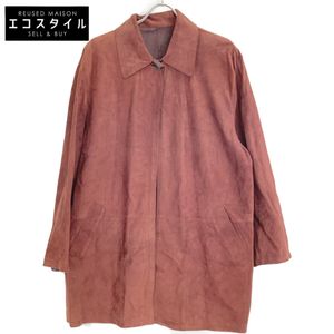 二手 Loewe Bordeaux 18147 雙面皮大衣，尺寸 42