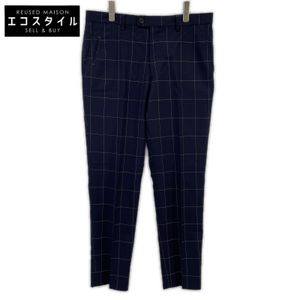 폴 스미스 컬렉션 【미품】PC-IA-39827 체크 울 테이퍼드 팬츠 86【중고】