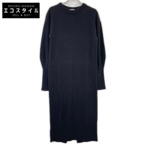 Chaos Black Wool x Cashmere Crew Neck Knit Long Dress Size F [Pre-owned]