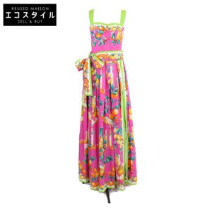 Dolce & Gabbana [Domestically Authorized] F6AMGT HH5BI Tropical Graphic Maxi Dress / Size 38 [Pre-owned]