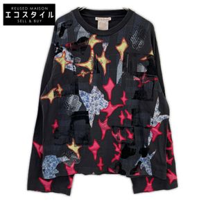 Acne Studios [Excellent Condition] PS-UX-TSHI00017 Patchwork Long Sleeve T-Shirt, Size XL [Pre-owned]