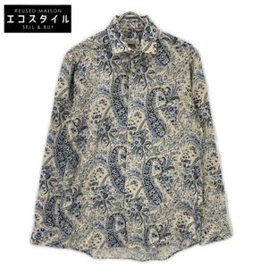 Etro [Domestic Authentic] Paisley Print Long Sleeve Shirt, Size 39 [Pre-owned]