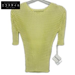 Pre-owned Issey Miyake 2025 Spring/Summer IM51-KN774 SPONGY pleated knit top, size 2