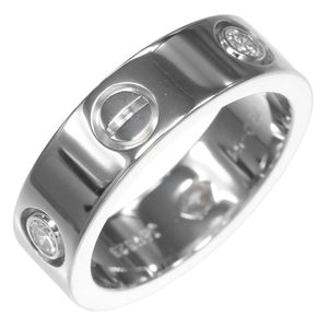 卡地亚 Love 戒指，11 号，18K 白金镶嵌 3 颗钻石，约 8.82 克，女士款 [二手]