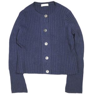 BEAUTY&YOUTH UNITED ARROWS Rib Knit Short Cardigan 1628-119-0690 Free Size NAVY Top [Used] [BEAUTY&YOUTH UNITED ARROWS]
