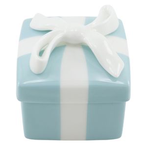 티파니 TIFFANY&Co. 미니 블루 보우 박스 기타 잡화 액세서리 케이스 소품 넣어 도기 물색 Mini Blue Bow Box _【중고】