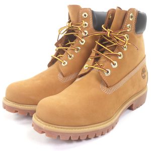 Unused item □ Timberland 10061713 6-inch Premium Waterproof Boots Nubuck Leather Ankle Boots Wheat 7.5 with Box Men's