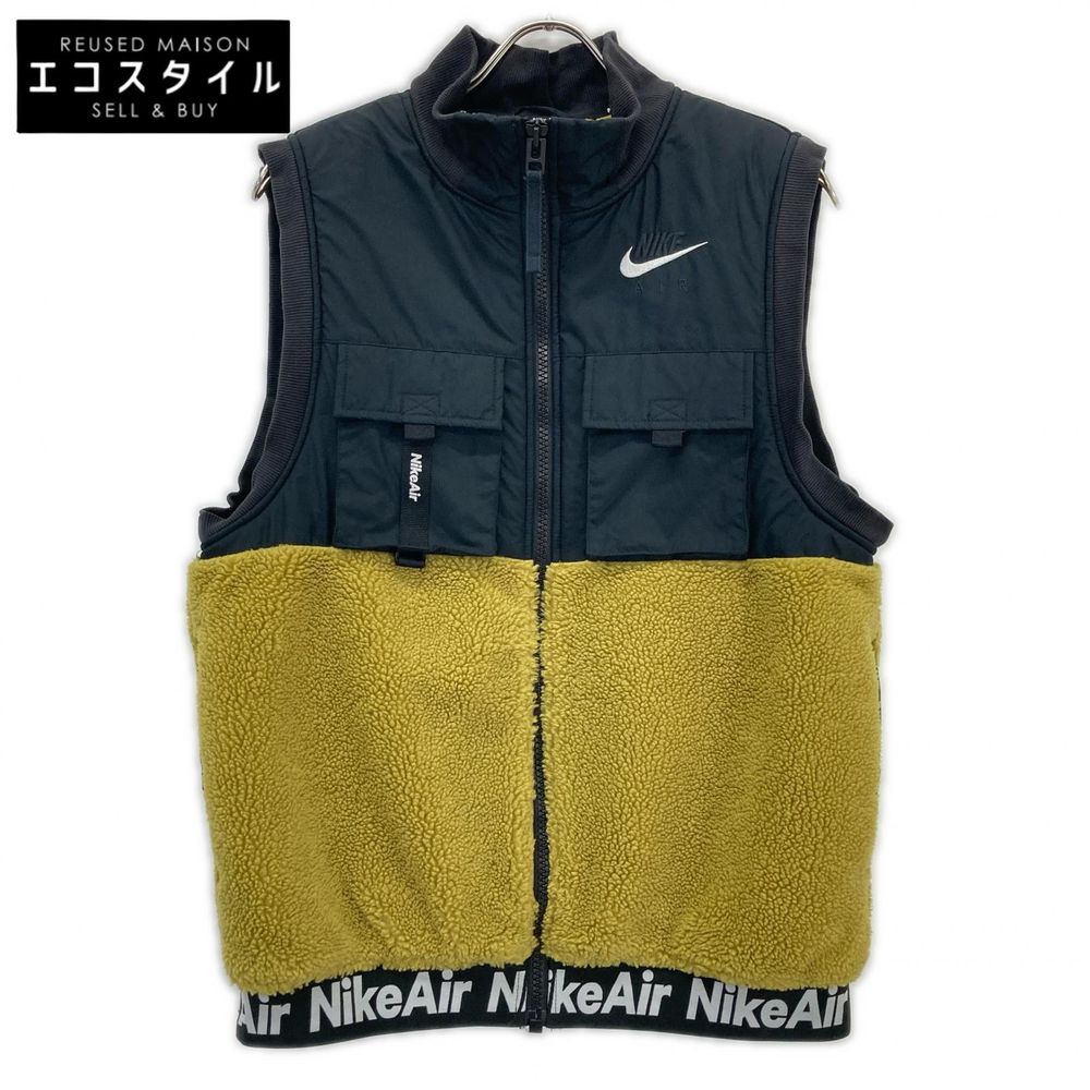 Nike Black x Yellow Synthetic Winterfill Boa Vest, Size M [Used]