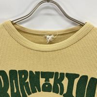 Freewheelers Yellow x Green Cotton BORN to KILL Print Long Sleeve Thermal Cutsew [Used]