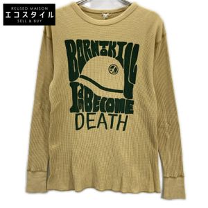 Freewheelers Yellow x Green Cotton BORN to KILL Print Long Sleeve Thermal Cutsew [Used]