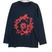 Site Black x Red Cotton Front Print Long Sleeve Cutsew 3 [Used]