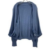 Crepuscule 1903-011 Blue Rib Stitch Zip Cardigan Size 2 [Used]