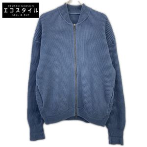 Crepuscule 1903-011 Blue Rib Stitch Zip Cardigan Size 2 [Used]
