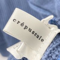 Crepuscule 1903-011 Blue Rib Stitch Zip Cardigan Size 2 [Used]