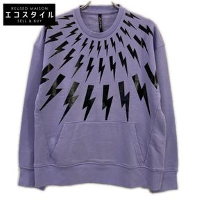 Neil Barrett 21SS Purple Print Thunder Pattern Sweatshirt [Used]