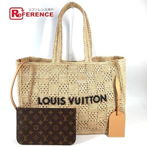 LOUIS VUITTON RFIC 다미엘라피아 파우치가 달린 여름 쇼퍼 토트 MM 숄더백