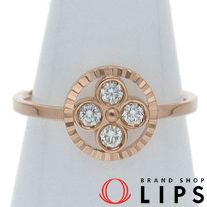 Louis Vuitton Bague Sun Blossom BB Diamond Ring Q9H38F (#13) (#13 Width: approx. 0.1-1.0cm) K18PG #54 Polished, Excellent Condition [Pre-owned]