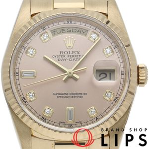 Rolex Day-Date Watch 10P Diamond Day-Date 18238A(S) K18YG Men's Watch Champagne Color Finish 1993 Excellent Condition [Used]