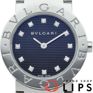 Bvlgari Bvlgari Bvlgari Watch 26mm 12P Diamonds Bvlgari Bvlgari 26mm BB26SS/BB26BSS/12 Box Warranty Stainless Steel Ladies Watch Black Polished Excellent Condition [Used]