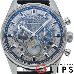 Zenith Chronomaster El Primero Grande Date Full Open Watch 44mm 03.2530.4047/78.C813 Box, Warranty Card, Stainless Steel/Leather Strap, Men's Watch, Transparent, Polished, Excellent Condition [Used]