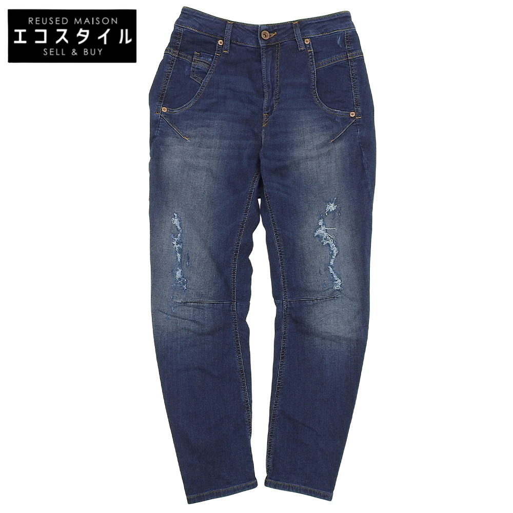 DIESEL ディーゼル ジ ストレッチパンツ ベルベット fayza W25 Diesel FAYZA-NE Stretch Pants Bottoms Men's Navy W25 W25 [Used