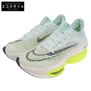 Nike Air Zoom Alphafly Next %2 Shoes, Like New, Men's, Mint Form Bolt, Coconut Milk Cave Purple, Size 9.5 (US) DV9422-300 [Used]