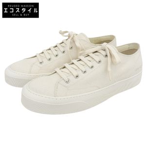 Common Projects Tournament Low Classic in Canvas Low-Cut Sneakers, Off-White, Size 42 (5219) - Like New [Used]