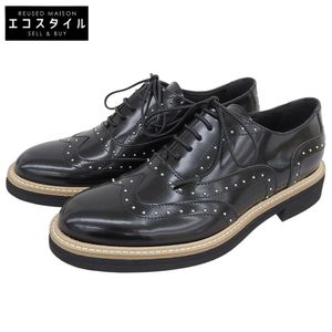 Luca Grossi Studded Oxford Dress Shoes, Women's Leather, Black, Size 36 (K727M) - Like New Condition [Pre-owned]
