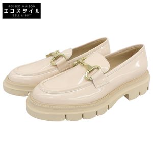 Luca Grossi One-Tone Bit Loafers, Women's, Light Beige, Size 37 (L21613 LBG-050), Like New Condition [Used]