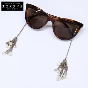 Chanel 5341-H-A c.1425/S7 Cat Eye Glasses with Charm, Size 58□17 140 [Used]