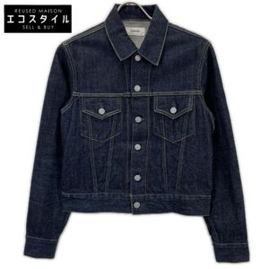 Symme S702 靛藍水洗 13盎司有機棉第三型短版赤耳牛仔外套 M碼 [二手]