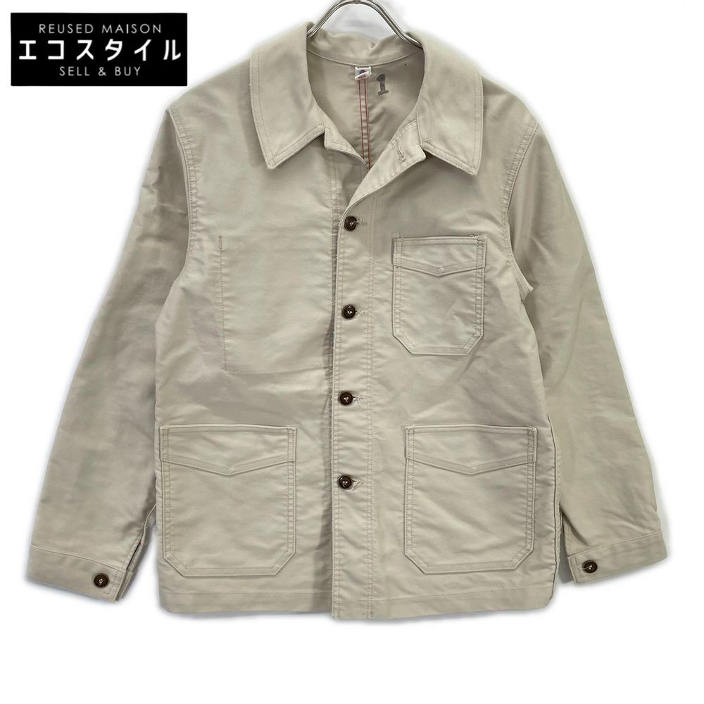 Le Travailleurs Galice 象牙色燈芯絨工作夾克，石洗色，1 碼 [二手]
