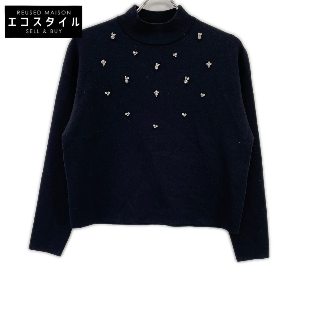 ANAYI 2026 年，黑色，刺繡套頭針織衫，38 碼 [二手]