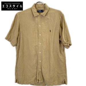 Polo Ralph Lauren 90年代亞麻真絲混紡開顏色襯衫，M碼 [二手]