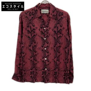 Wacko Maria 蟒蛇紋印花長袖開領襯衫，S 碼 [二手]