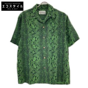 Wacko Maria 蟒蛇印花短袖夏威夷襯衫，M 碼 [二手]