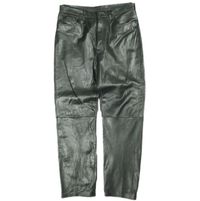 헌 옷 Verducci 90s Leather Pants 빈티지 5 포켓 가죽 팬츠 36 BLACK 