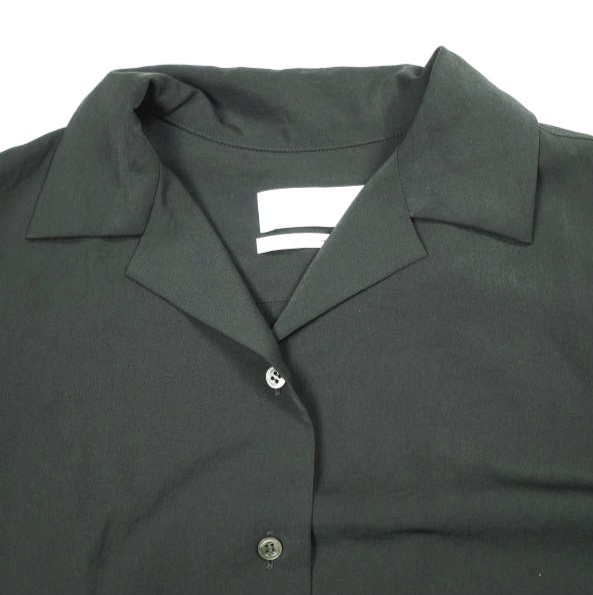 Graphpaper グラフペーパー 21SS 日本製 Matte Satin Open Collar Shirt マットサテン オープンカラーシャツ GL211-50091 00 BLACK 半袖 開襟 トップス【中古】【Graphpaper】 Graphpaper グラフペーパー 21SS 日本製 Matte Satin Open Collar