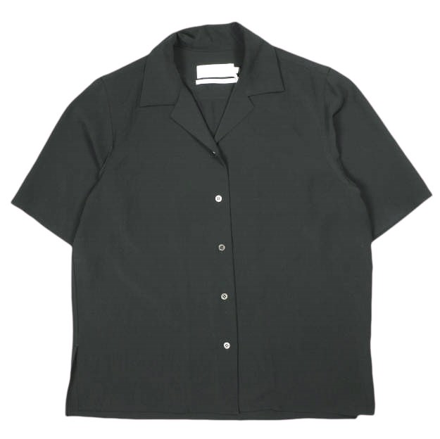 Graphpaper グラフペーパー 21SS 日本製 Matte Satin Open Collar Shirt マットサテン オープンカラーシャツ GL211-50091 00 BLACK 半袖 開襟 トップス【中古】【Graphpaper】 Graphpaper グラフペーパー 21SS 日本製 Matte Satin Open Collar