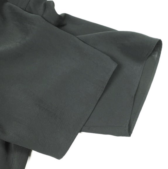 Graphpaper グラフペーパー 21SS 日本製 Matte Satin Open Collar Shirt マットサテン オープンカラーシャツ GL211-50091 00 BLACK 半袖 開襟 トップス【中古】【Graphpaper】 Graphpaper グラフペーパー 21SS 日本製 Matte Satin Open Collar