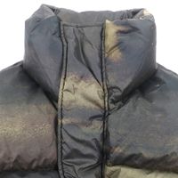 全新未使用商品 ▼ FENG CHEN WANG 24AW FUF18JK16 FCW 棕色印花羽絨外套 雙拉鍊羽絨外套 卡其色 S 男款