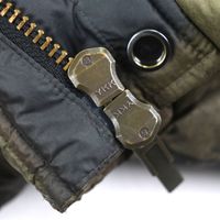 全新未使用商品 ▼ FENG CHEN WANG 24AW FUF18JK16 FCW 棕色印花羽絨外套 雙拉鍊羽絨外套 卡其色 S 男款